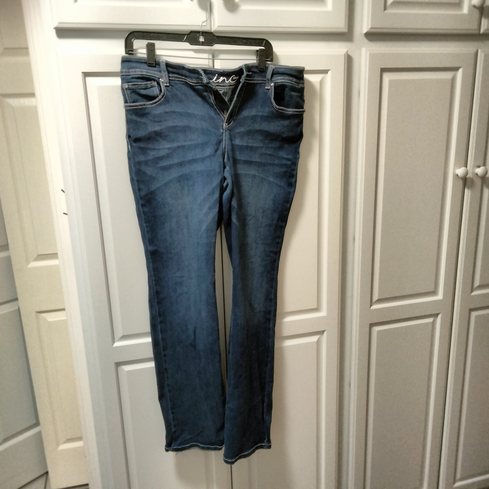 INC International Concepts Women's Boot cut Blue Jeans